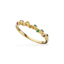 SoHo ring multicolor zir. sølv fg.