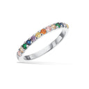 SoHo ring rainbow cubic zir. Sølv