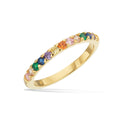 SoHo ring rainbow cubic zikornia sølv fg.