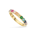 SoHo ring rainbow cubic zir. sølv fg