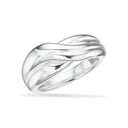 Bred sølv ring
