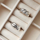 Bred sølv ring