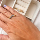 SoHo ring mixed blå cubic zir. sølv fg.