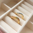 SoHo ring mixed blå cubic zir. sølv fg.