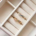 SoHo ring rainbow cubic zir. Sølv rforgyldt