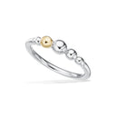 Ring kugler sølv/8 kt.