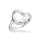 Bred ring i sølv