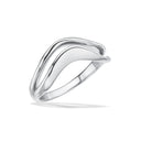 V ring i sølv