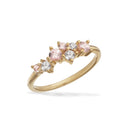 *Ring rosa/hvid cubic zir. sølv fg.