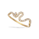 *SoHo ring wave cubic zir. sølv fg.