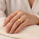 *Ring plissé sølv fg. Sol