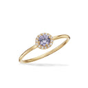 *SoHo ring roset lilla/hvid cubic zir. sølv fg.