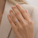 *SoHo ring roset lilla/hvid cubic zir. sølv fg.