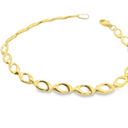14 kt guld armbånd med ovale led Længde 18 cm