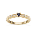 Kleopatra Queen ring safir+0,12 H-W/SI 14 kt