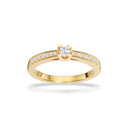 Queen ring 0,22 H-W/SI 14 kt
