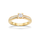Queen ring 0,33 H-W/SI 14 kt