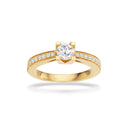 Queen ring 0,53 H-W/SI 14 kt