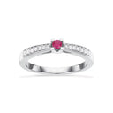 Kleopatra Queen ring rubin+0,12 H-W/SI 14 karat guld