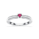 Kleopatra Queen ring rubin+0,12 H-W/SI 14 karat guld