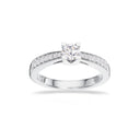 Kleopatra Queen ring 0,30+0,13 H-W/SI 14 kt hvidguld