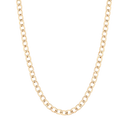 14 kt guld collier flettet flad oval Længde 45 cm