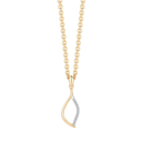 14 kt. guld vedhæng skæv dråbe med syntetiske cubic zirconia.