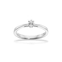 Prinsesse ring 0,03 H-W/VVS 14 kt hvidguld