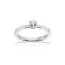Prinsesse ring 0,05 H-W/VVS 14 kt hvidguld