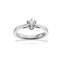 Prinsesse ring 0,20 H-W/VVS 14 kt hvidguld