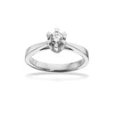 Prinsesse ring 0,25 H-W/VVS 14 kt hvidguld