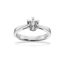 Prinsesse ring 0,35 H-W/VVS 14 kt hvidguld