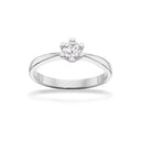 Vida ring 0,30 H-W/P1 8 kt hvidguld