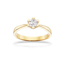 Vida ring 0,35 H-W/P1 14 kt