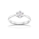 Vida ring 0,50 H-W/P1 14 kt hvidguld