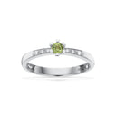 Vida Darling ring 0,10 peridot+0,04H-W/P1 8 kt hvidguld