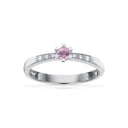 Vida Darling ring 0,10 pink safir+0,04H-W/P1 14 kt hvidguld