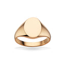 Herre signetring oval 8 kt.