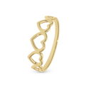 Dancing Love Ring - Blankpoleret Forgyldt Sterling Sølv
