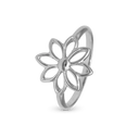 Simple Flower Ring - Blankpoleret Sterling Sølv