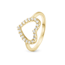 Topaz Heart - forgyldt - - sølv - - 800-3.21.B