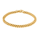 SON armbånd steel IP gold blank 18-22+2cm, box-chain