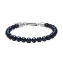 SON armbånd blå tigerøje 6mm, 19cm - 23cm