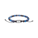 SON armbånd blå agat, sodalit 6mm, 19cm - 25cm