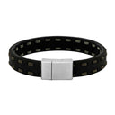 armbånd sort m/grå kalveskind