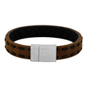 armbånd brun m/sort kalveskind