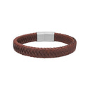 SON armbånd brun kalveskind - flettet