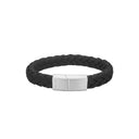 SON armbånd sort kalveskind - flettet