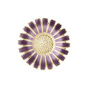 Marg. broche lilla 36mm fg.Sølv