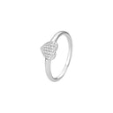 Ring hjerte 7x7mm zirk. Sølv